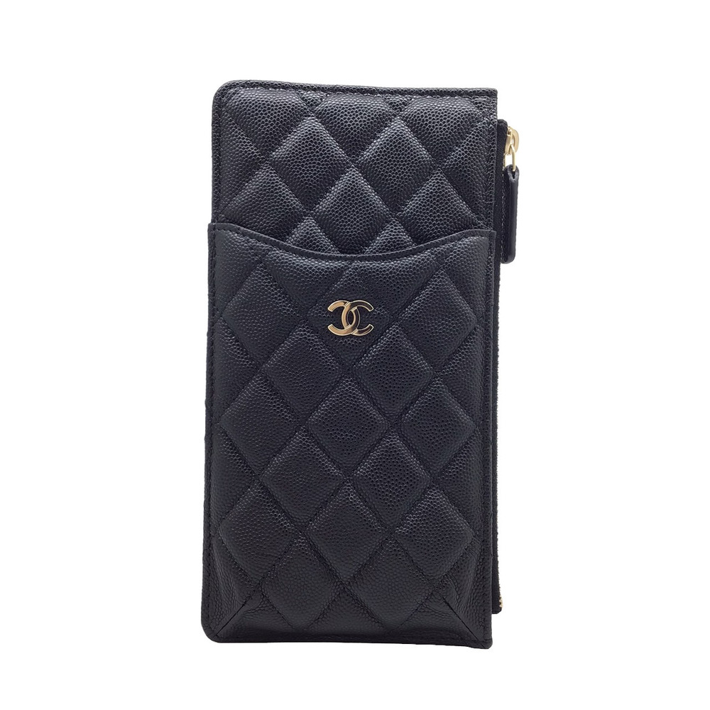 Chanel Pouch Caviar Skin Classic Card Holder Black